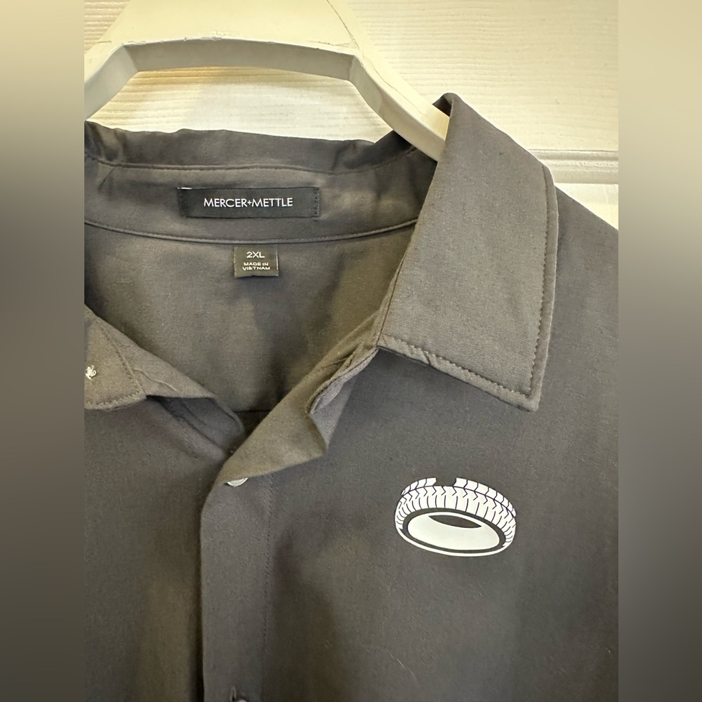 Mercer Mettle Shirt Mens Sz 2XL Black Long Sleeve Button Up